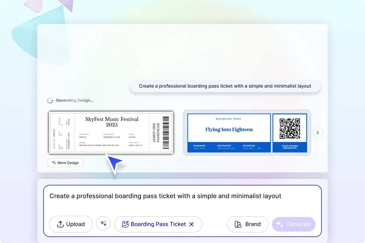 Free AI Boarding-Pass Ticket Generator, Free Online Ticket Maker